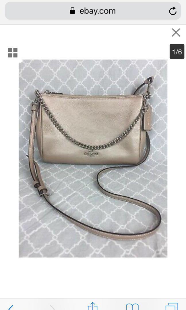 Coach Silver Platinum Carrie Crossbody Bag Women s Fashion Bags