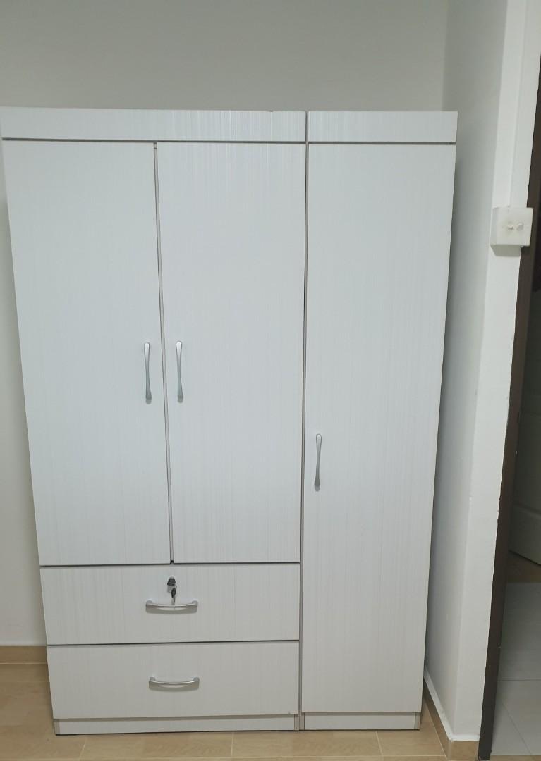 Colour Whitewash Wardrobe Furniture Shelves Drawers On Carousell