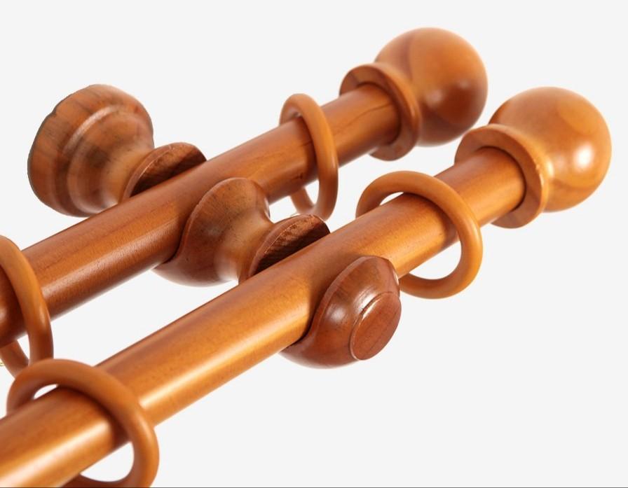 Double Wooden Curtain Rods Furniture Home Decor Others On Carousell