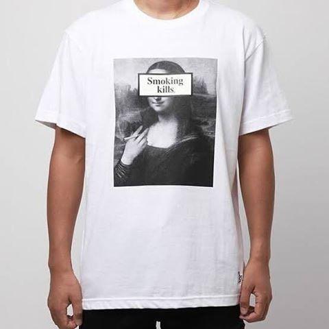 Fr2 Mona Lisa Smoking Kills Tee In White Men S Fashion Clothes Tops On Carousell Fr2 Mona Lisa Smoking Kills Tee In White Men S Fashion Clothes Tops On Carousell
