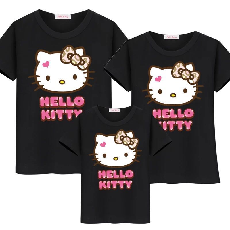 Hello Kitty Ribbon Face With Wordings Printed Couple Tees Family Tees Women S Fashion Clothes Tops On Carousell From the red bow to the little black whiskers, these accessories keep the star's iconic features front and center. hello kitty ribbon face with wordings printed couple tees family tees