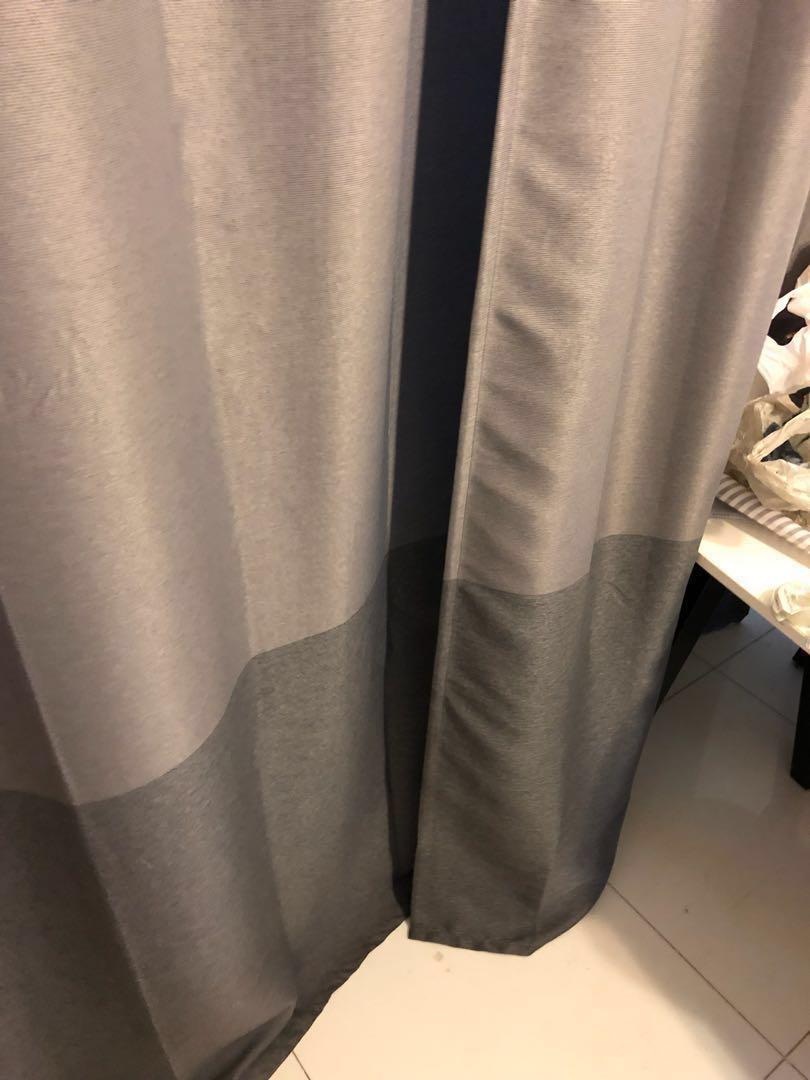 Ikea Marjun Black Out Curtains Grey Furniture Others On Carousell