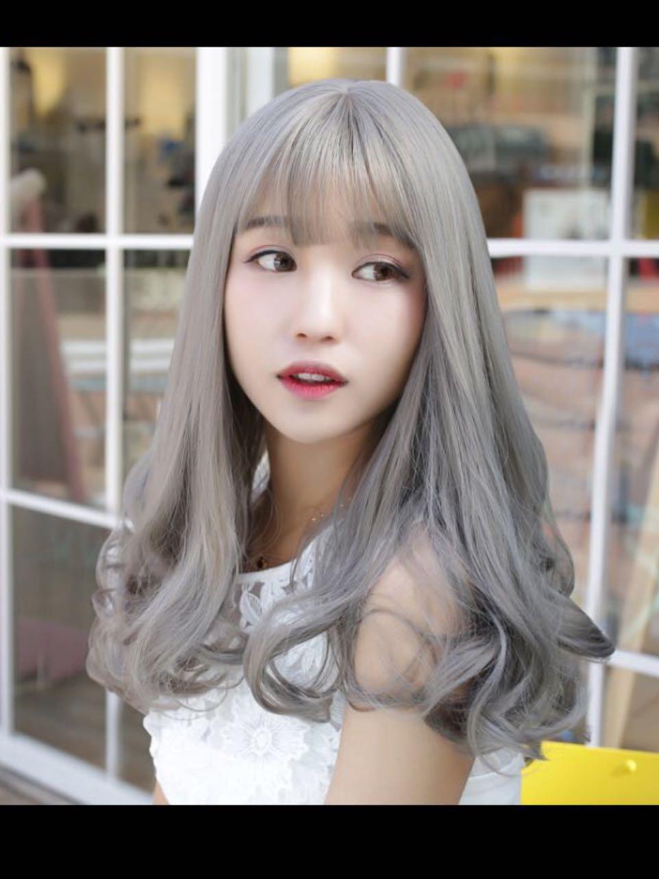 Korean Brand New Blonde Hair Wig With Bangs Fringe Women S