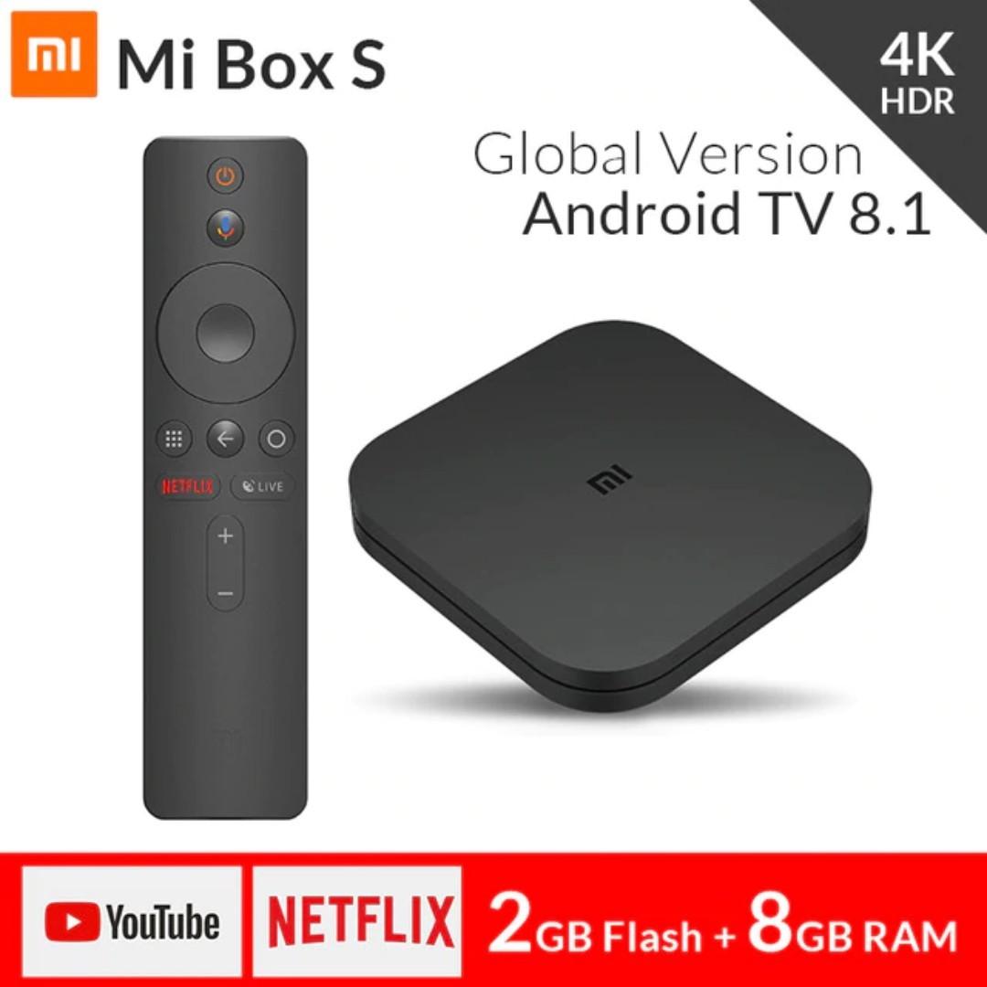 ORIGINAL* Xiaomi Mi Box S 4K HD Wifi mibox Google Chromecast Netflix Smart  Android TV Set Top Box IPTV stream streaming iphone, TV & Home Appliances,  TV & Entertainment, Media Streamers &