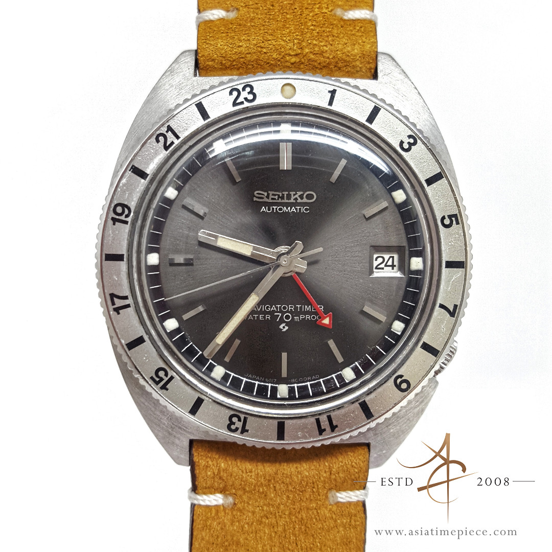 Seiko GMT Gunmetal Navigator Timer 6117-8000 Vintage Watch, Luxury, Watches  on Carousell