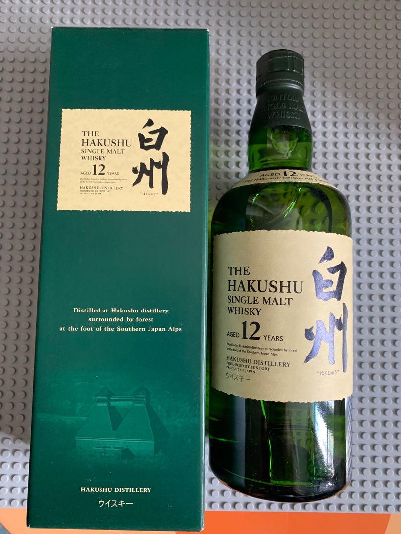 SUNTORY 白州12年單一麥芽威士忌700ml (禮盒裝), 嘢食& 嘢飲, 酒精飲料