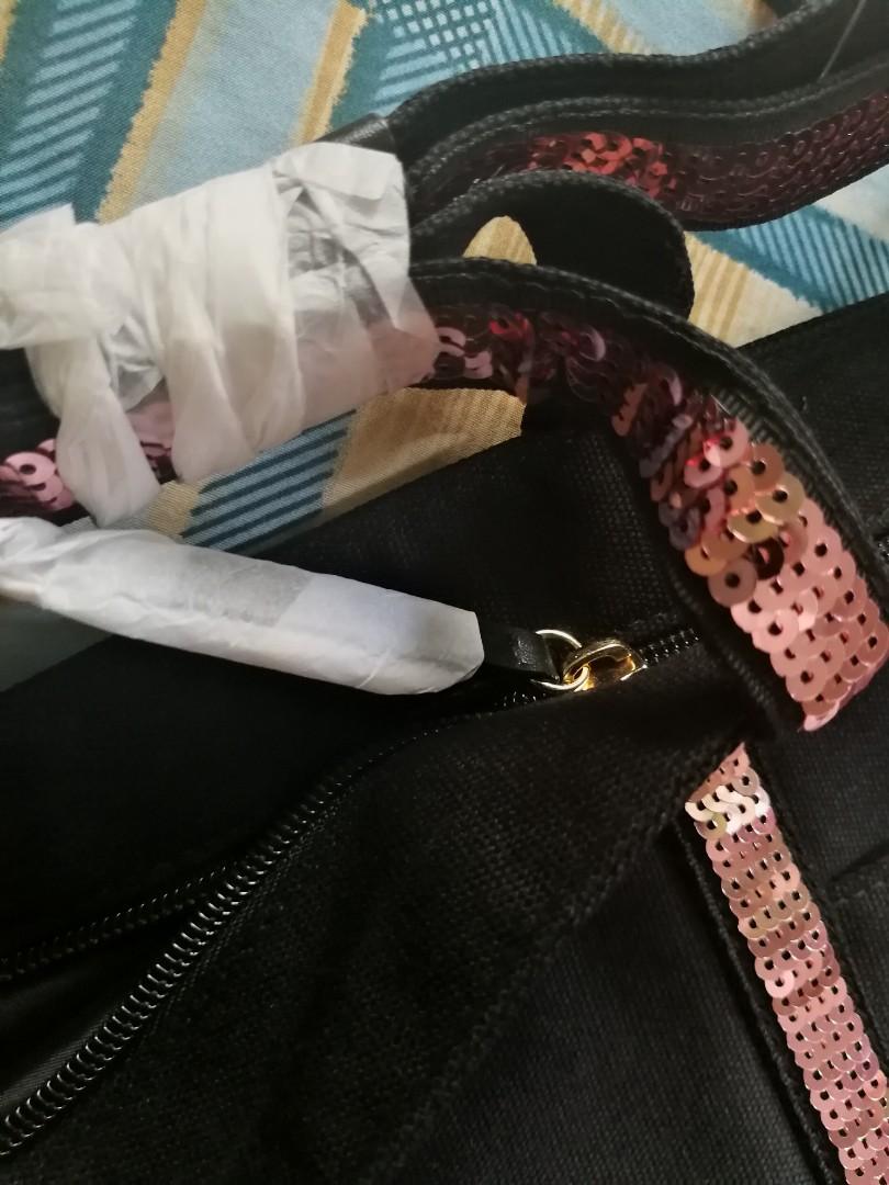 Victoria Secret Sparkle Tote Bag Women s Fashion Bags Wallets Beach Bags on Carousell