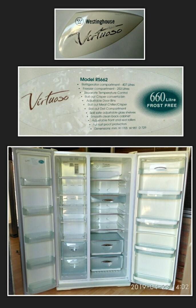 Westinghouse Virtuoso Double Door Fridge Freezer 660 Litres