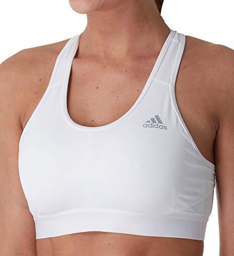 white adidas sports bra