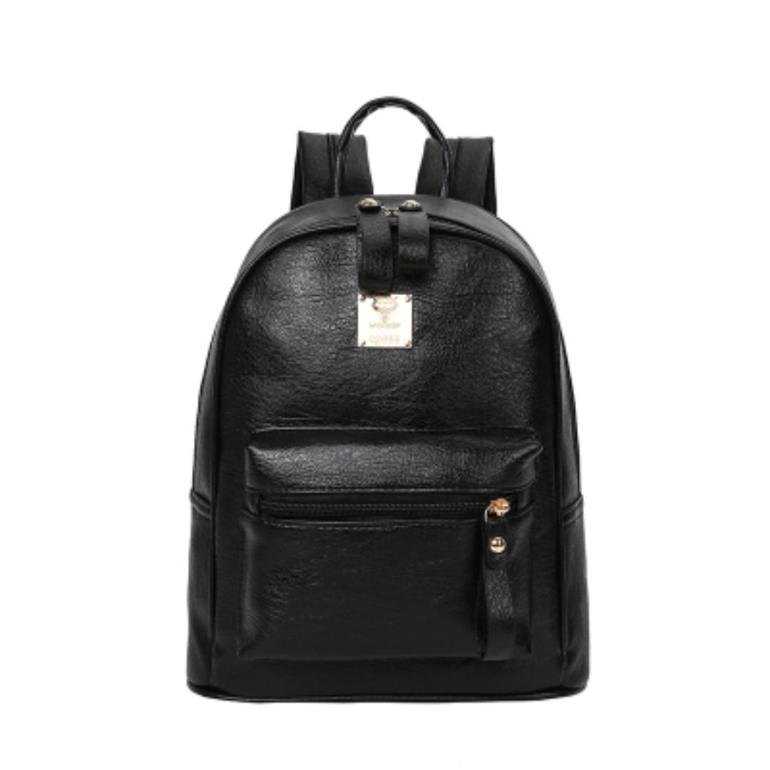 korean backpack black