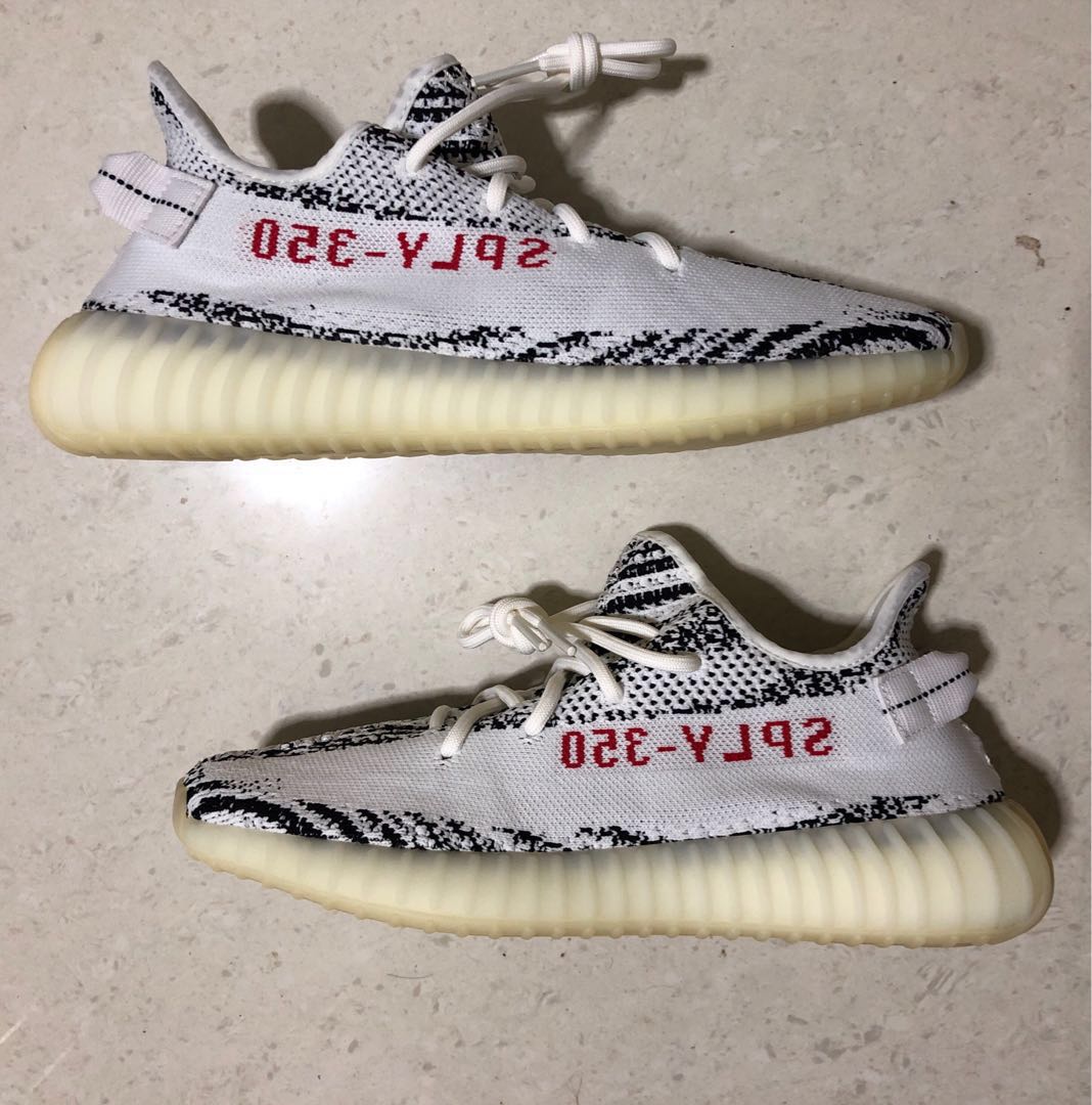 Adidas Yeezy Boost 350 V2 Blue Tint Gray Red B37571 100