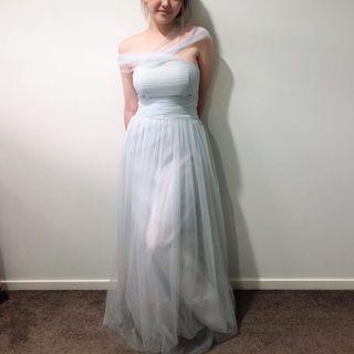 Multiway blue tulle formal dress