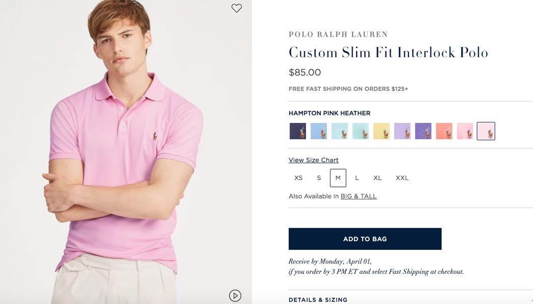 custom slim fit interlock polo