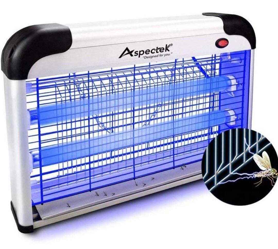 Aspectek Powerful 20-Watt Electric Bug Zapper, Attractive Design for Outdoor and Indoor Use, Waterproof Black Repellent