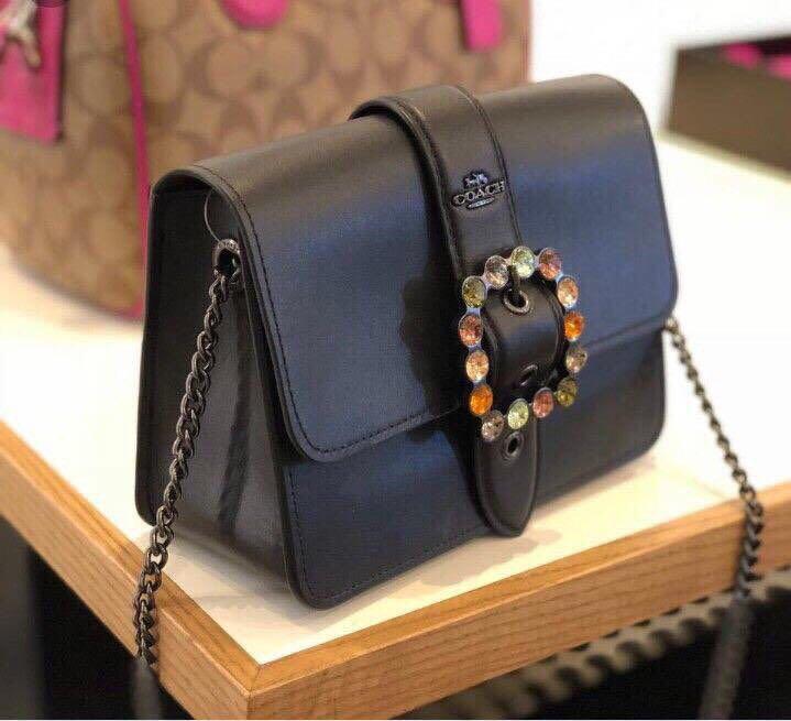 Coach bowery crossbody with jewel 2024 buckle
