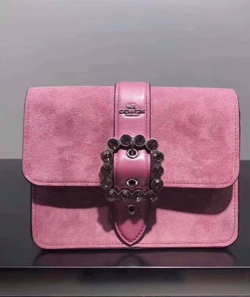 Coach bowery crossbody with jewel buckle sales