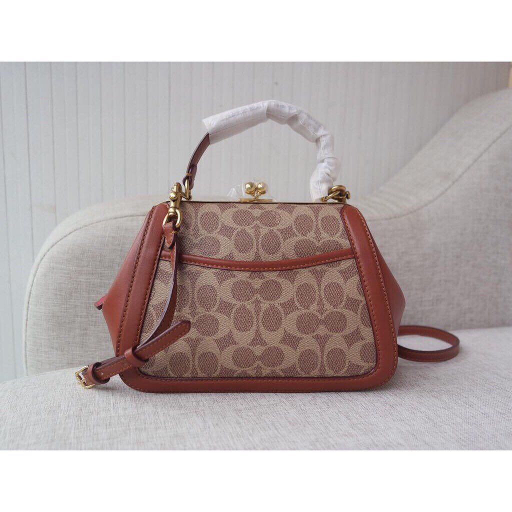 Coach frame bag 23 in signature canvas on sale