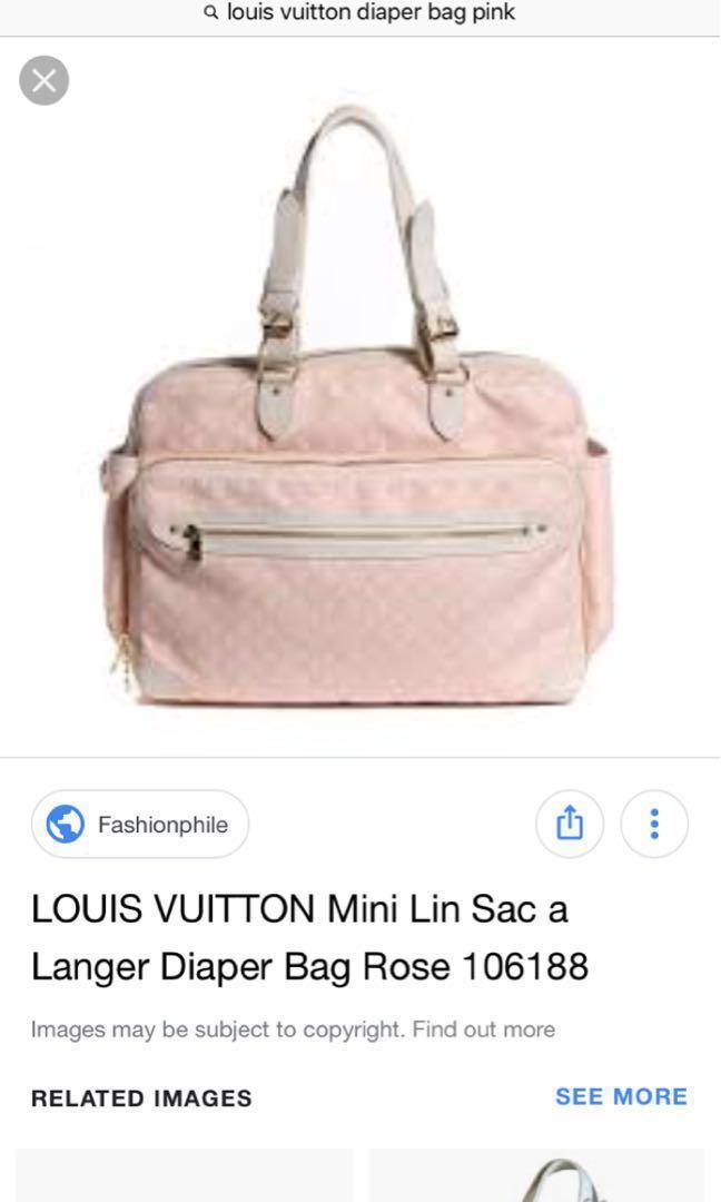 LOUIS VUITTON Mini Lin Sac a Langer Diaper Bag Rose 106188