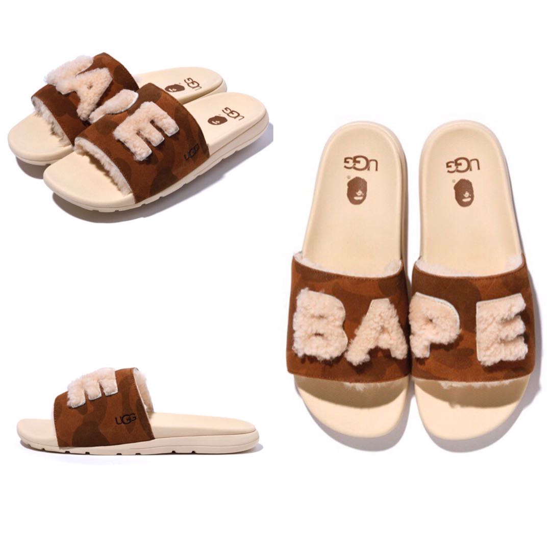 Bape x UGG sandals, Men's Fashion 