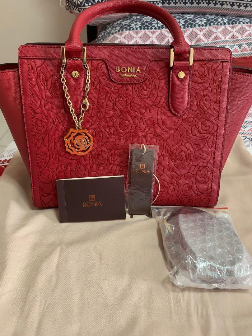 Bonia red bag online