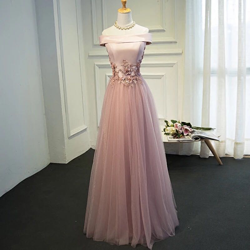 knee length dresses for ladies Long-Sleeved A-Line Dress with Organza Flower – Gattinolli by Marwan main image 1