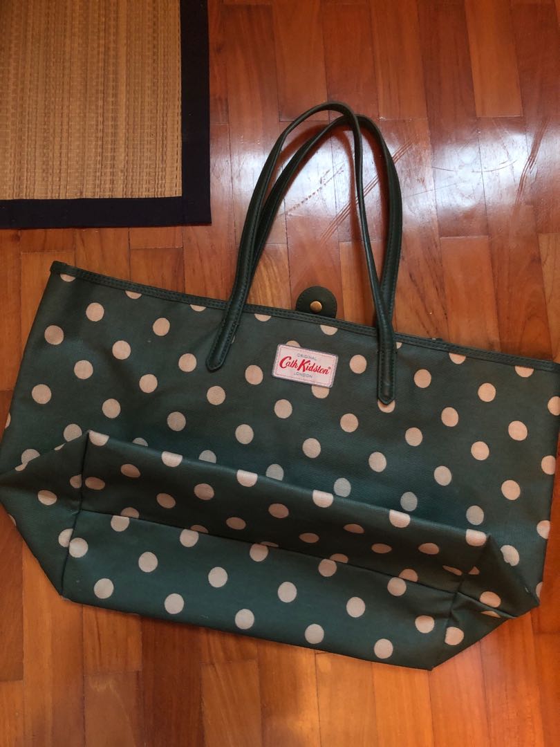 Cath kidston green sales polka dot bag