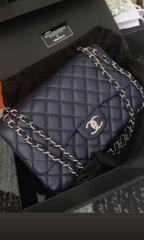 chanel jumbo blue
