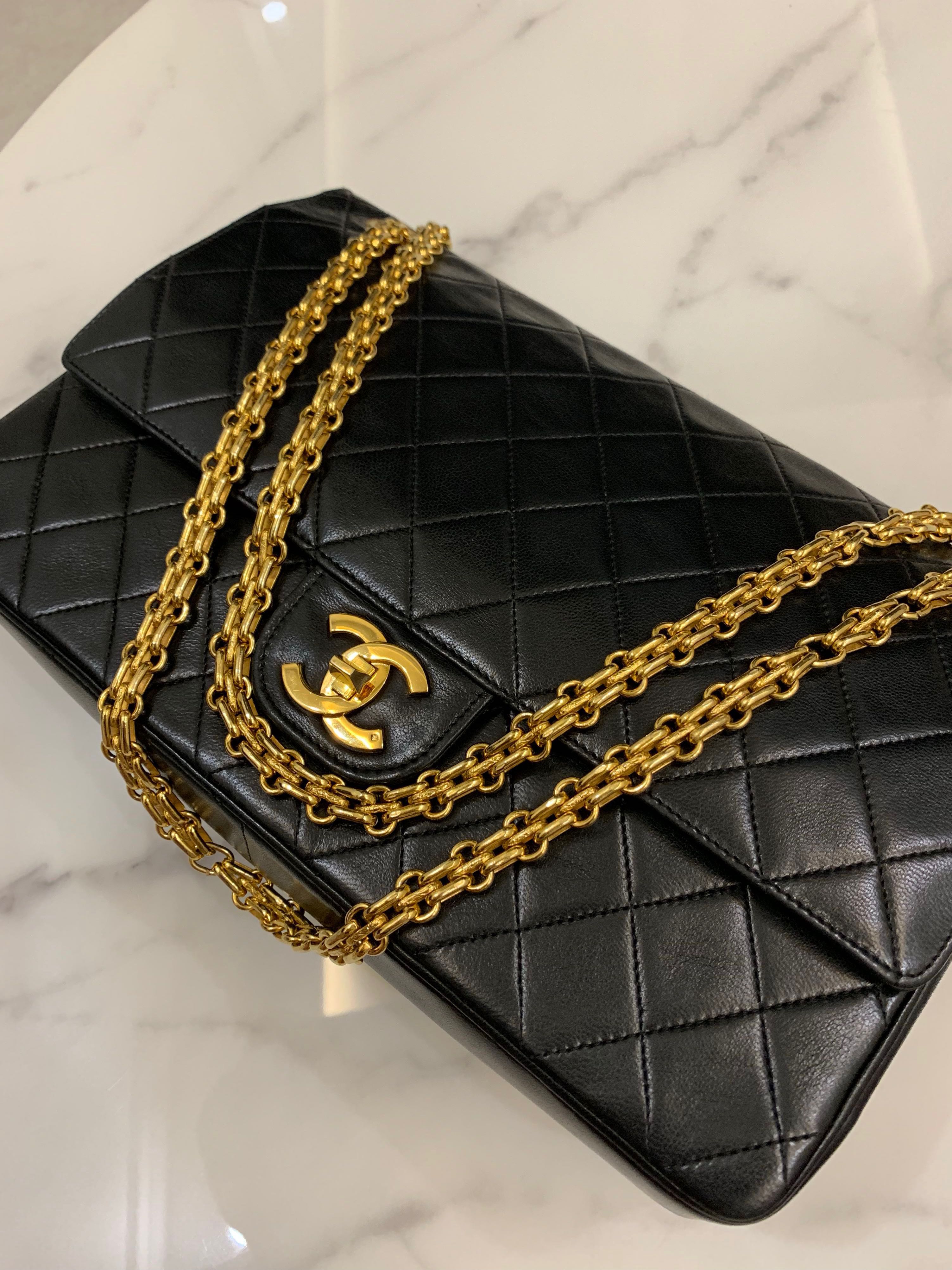 Chanel Vintage Classic Flap with Mademoiselle Chain Medium c.1970s - AWL3538