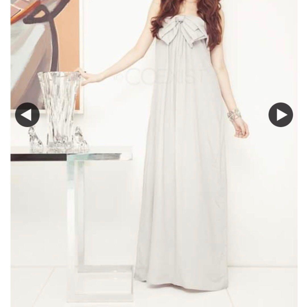 Coexist By Camille Co Grey Maxi Long Dress Gown Brand New Women S