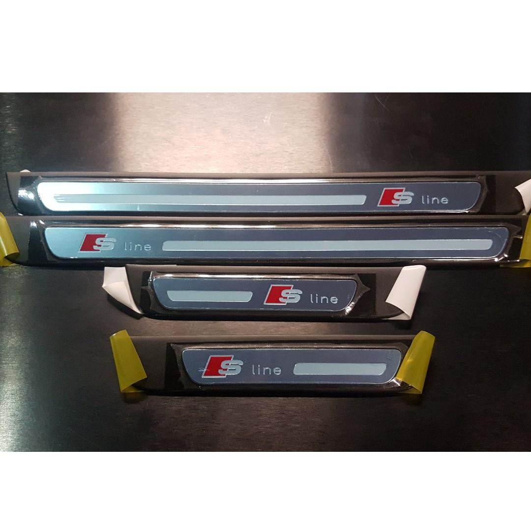 Original Led Door Plate Led Audi S Line Door Sill Strip Welcome Pedal Trim For 2017 A4l B9
