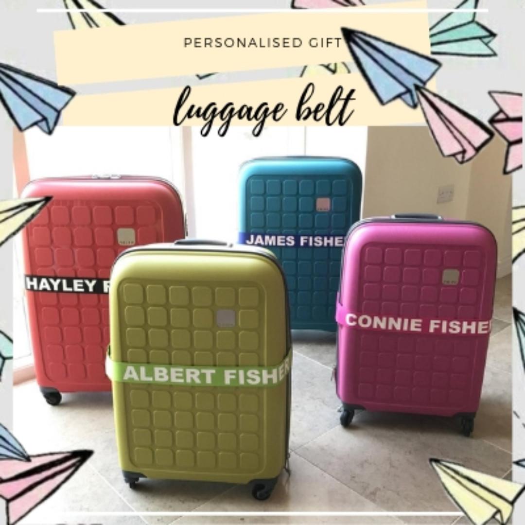 Personalised luggage straps studio online