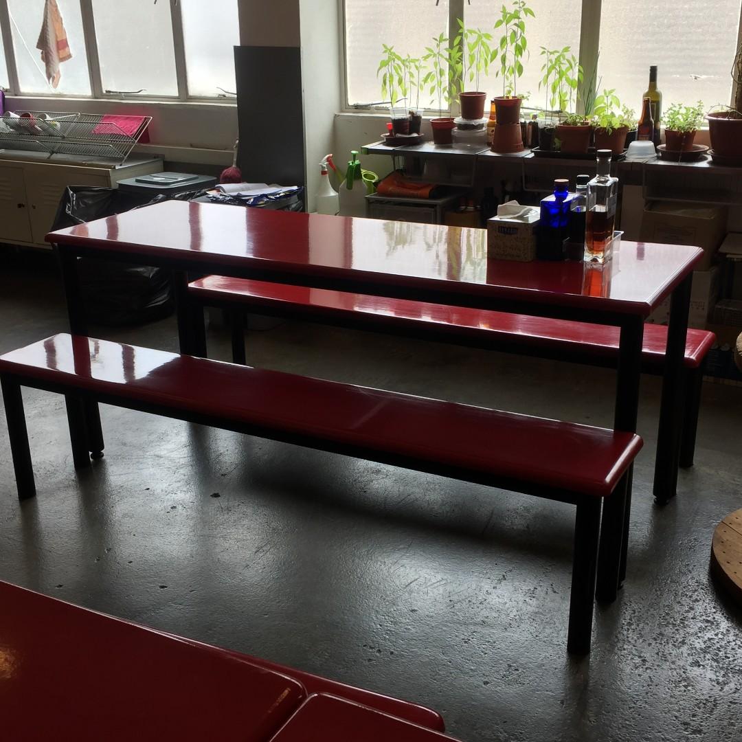 Fibreglass Canteen set (Consist of Table & 2 Long benches), Furniture