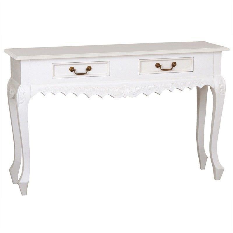 French White Console Table Desk Country Style Teakco Com