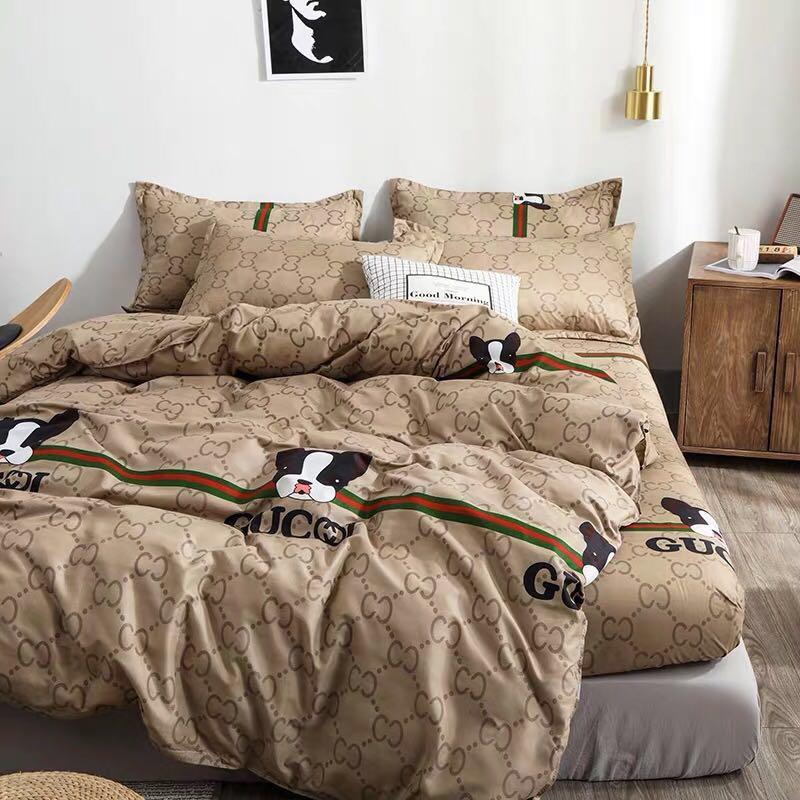 Gucci Print Bedsheet Set, Furniture & Home Living, Bedding & Towels on