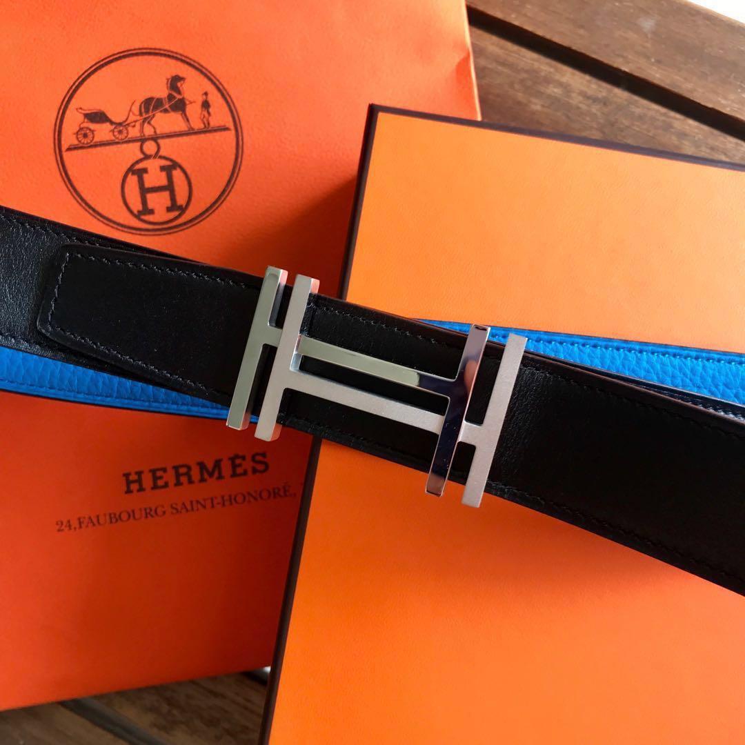 Accessories, Hermes Mens Belt 11 Cm Black Double H