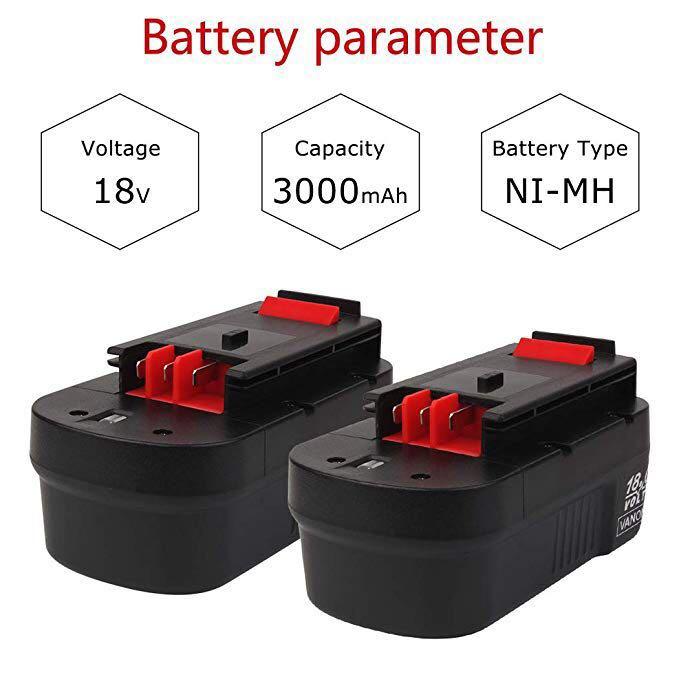 4.0Ah Replacement Battery Compatible with Black and Decker 18V Battery  HPB18 244760-00 A1718 FSB18 Firestorm 2-Pack 