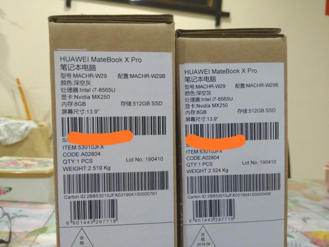 huawei matebook x pro 2019