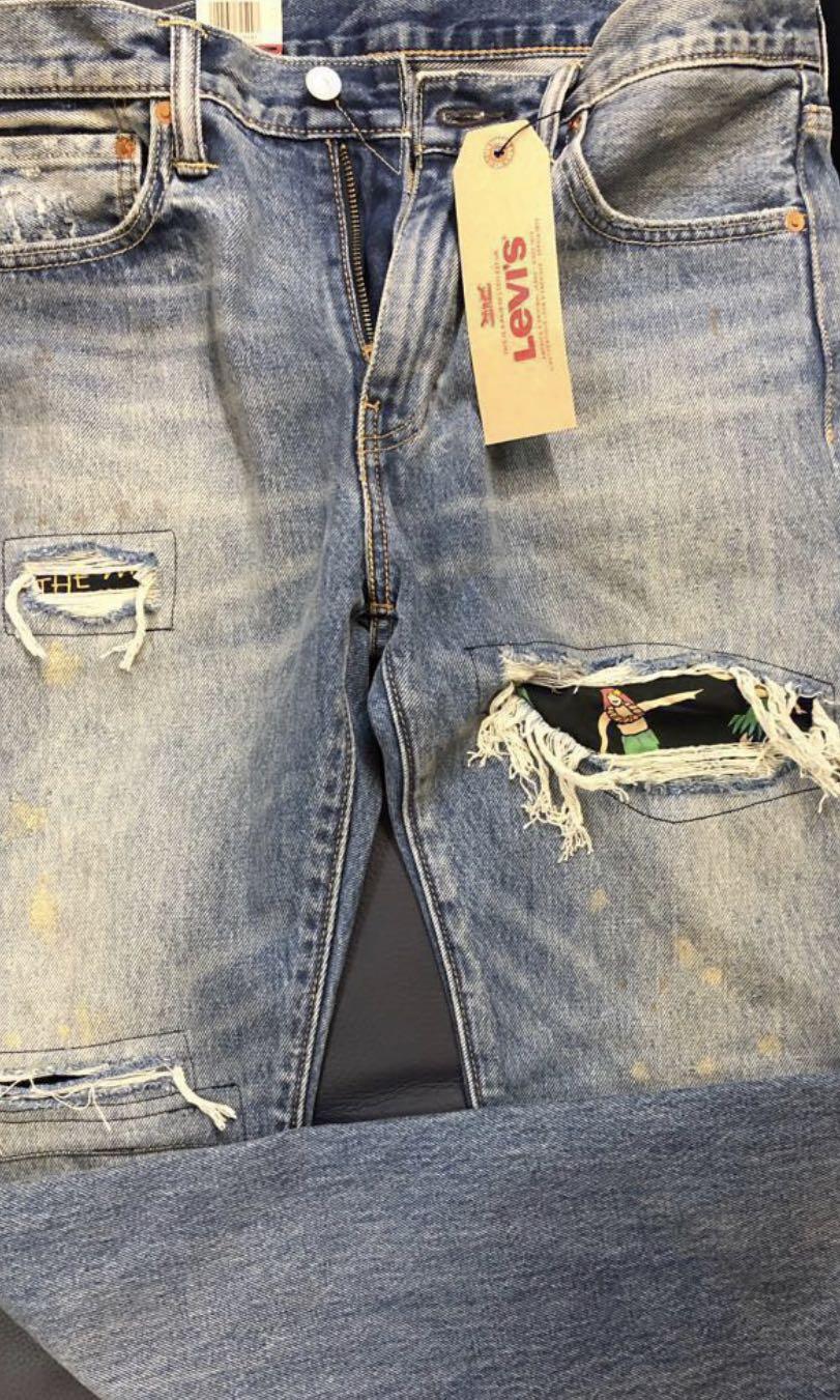 levi's 512 ripped