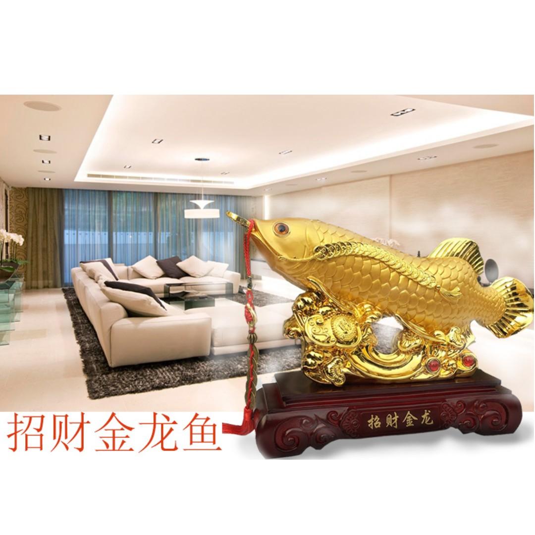 Luck Wealth Prosperity Feng Shui Arowana Gold Dragon Fish ...