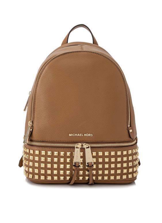 michael kors rhea studded backpack medium