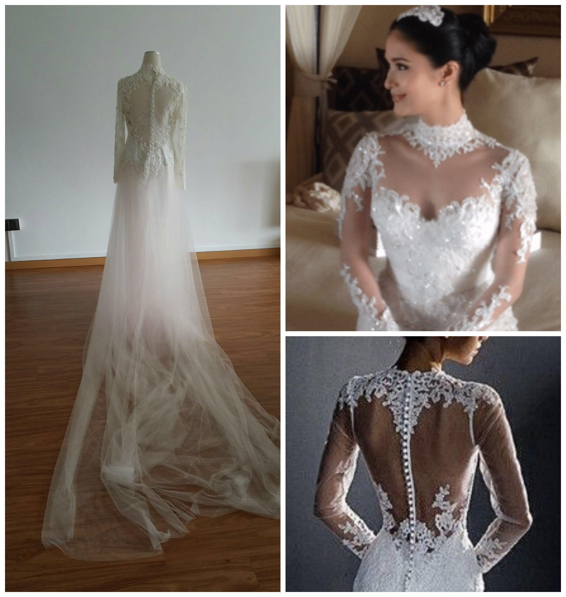 Never Worn Custom Beaded Crystal Lace Sweetheart Illusion Blush Pink Cathedral Wedding Gown Dress M L XL Ann Teoh Vera Wang Monique Lhuillier Reem