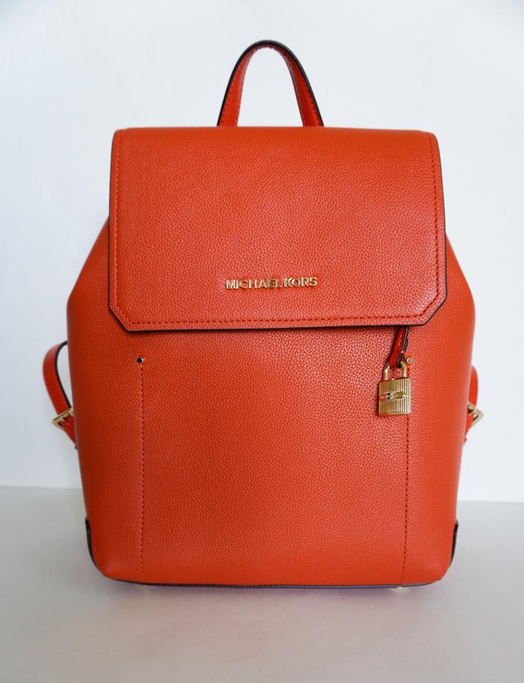 orange michael kors backpack