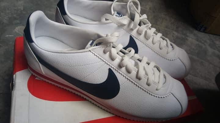 NIKE CORTEZ (leather) White/Midnight Navy-Gym Men's Footwear, Sneakers on Carousell