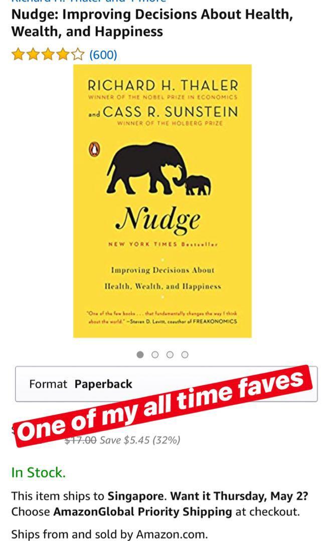 Nudge Improving Decisions About Health Wealth Happiness Books