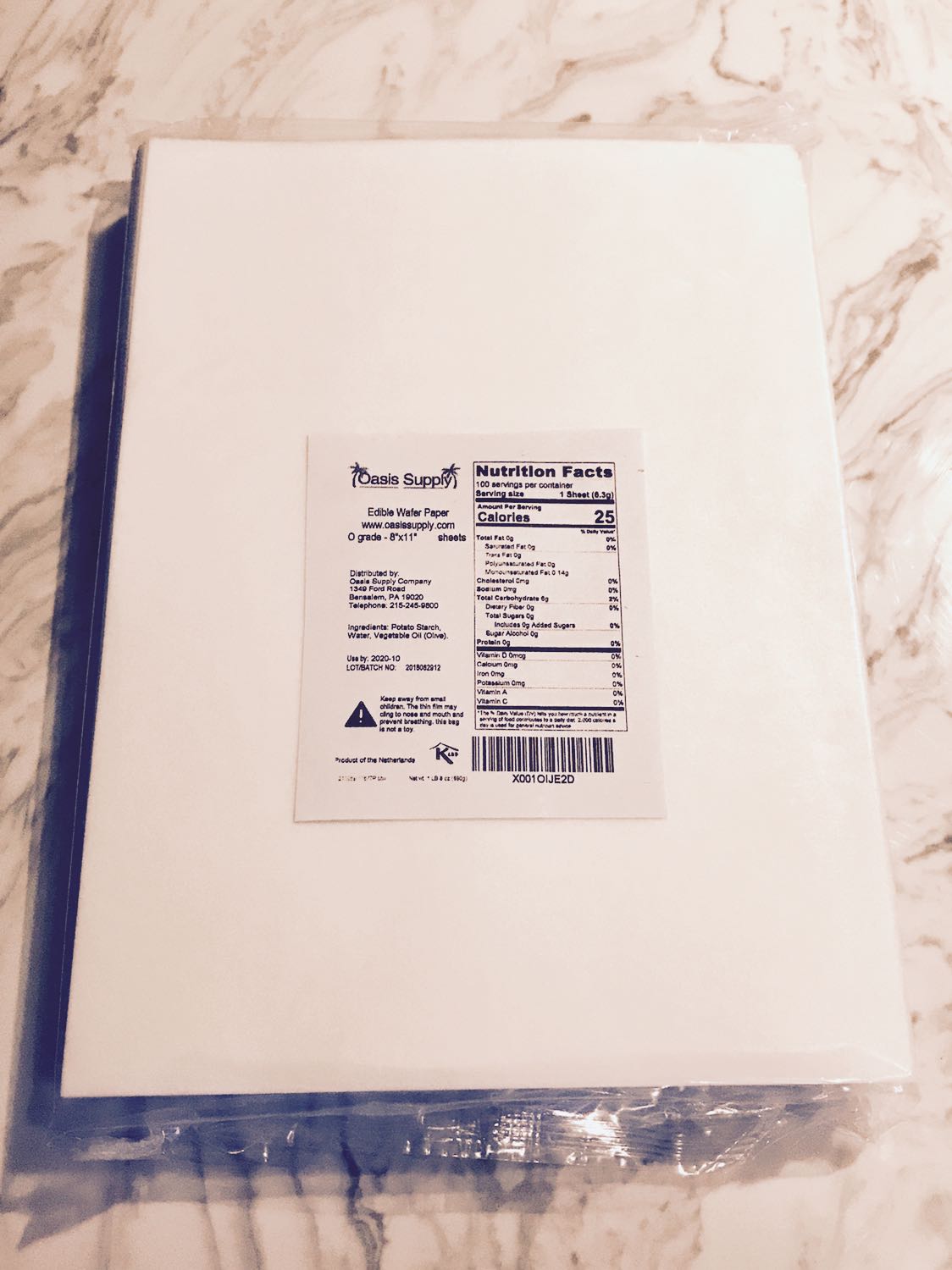 Wafer Paper Oasis Supply Edible Rectangle