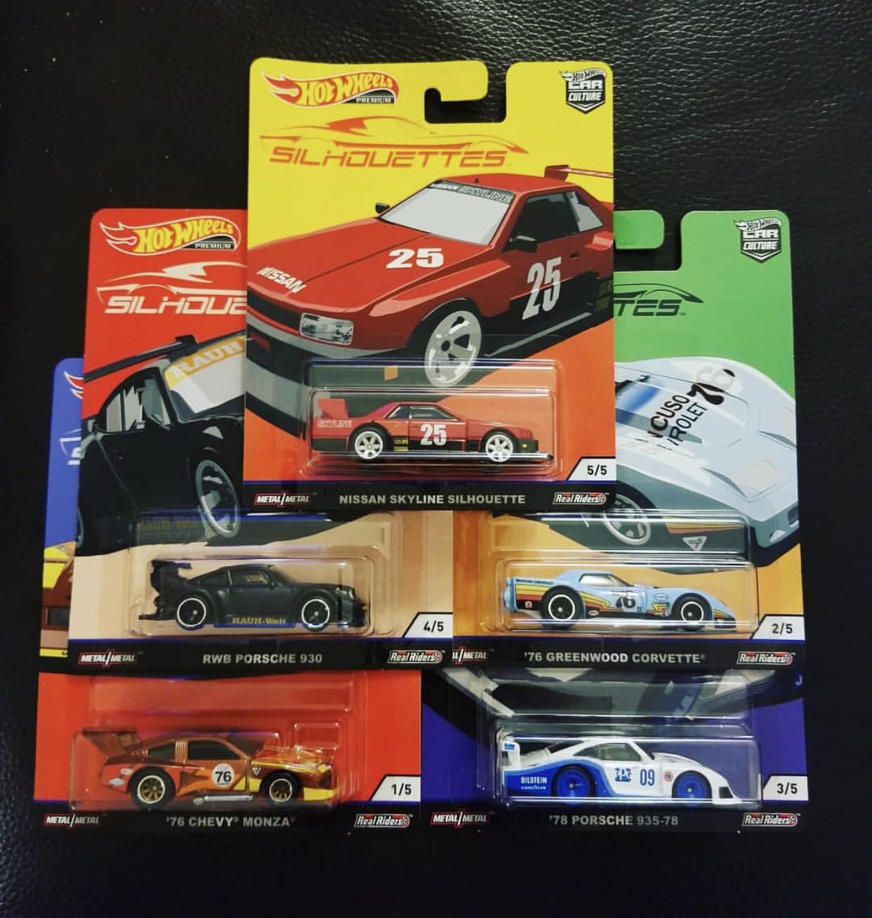 Hot Wheels Premium Silhouette Set of 5 cars Hobbies Toys