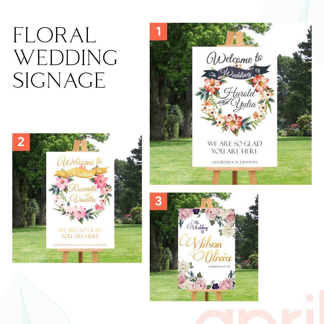 Printable DIY Wedding Signage Decoration, Hobbies & Toys, Stationery ...