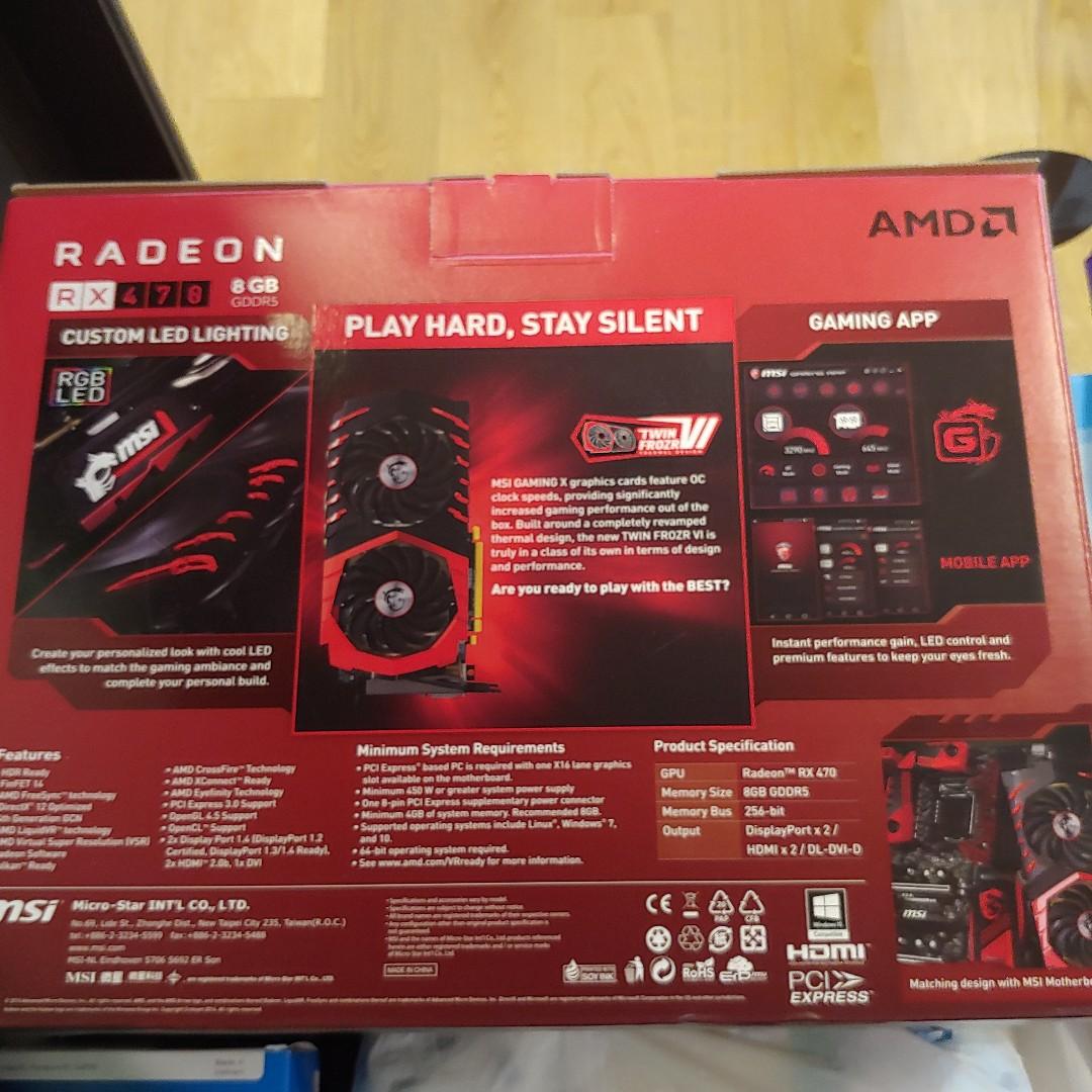 Radeon RX 470 8G Computers Tech Parts Accessories