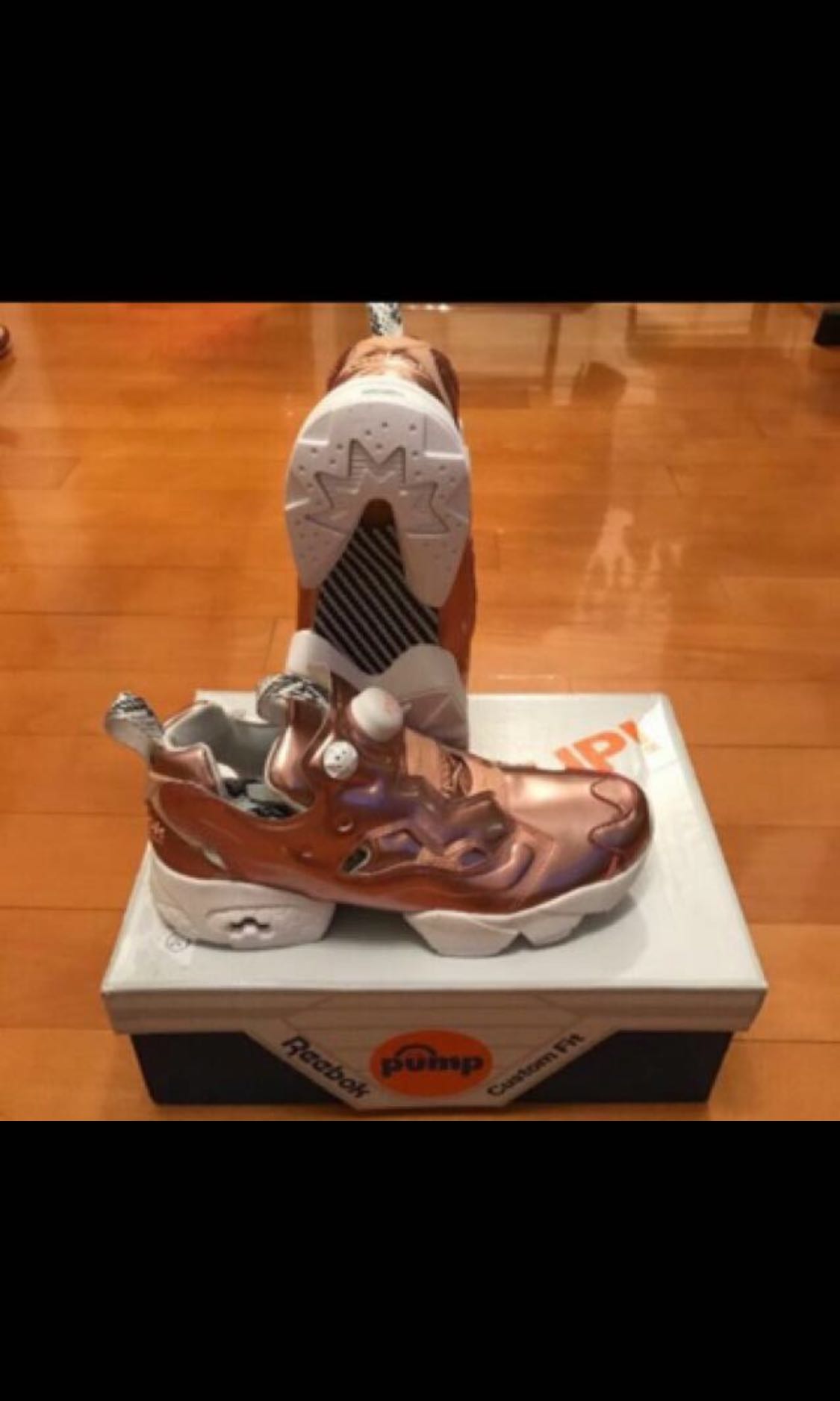reebok pump fury rose gold