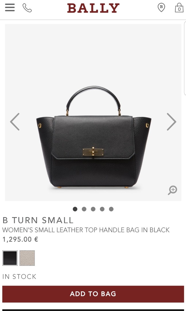 Bally b best sale turn bag